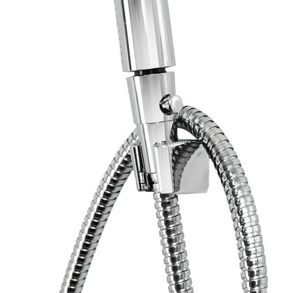 Imagem de Chuveiro Ducha Gás Solar AutoLimpante com Chuveirinho Desviador Cromado Luxo Metal