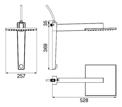 Imagem de Chuveiro Ducha Lorenzetti Acqua Century Preto Eletrônico 7500W 220V