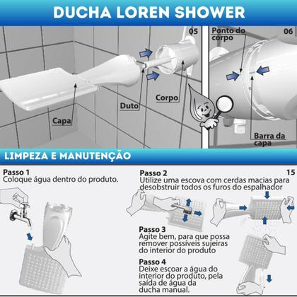 Imagem de Chuveiro Ducha Multitemperaturas Loren Shower Ultra Lorenzetti 220v 7500w Branco