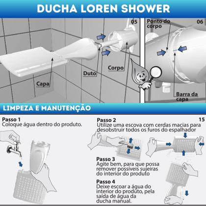 Imagem de Chuveiro Ducha Multitemperaturas Loren Shower Ultra Lorenzetti 220v 7500w Branco
