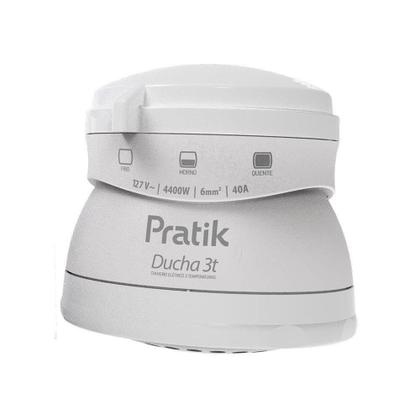 Imagem de Chuveiro Ducha Pratik 3 Temperaturas, Branco, 4400W