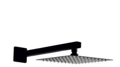 Imagem de Chuveiro Ducha Quadrada Black Fria aquecimento a gas e solar 20x20 Inox