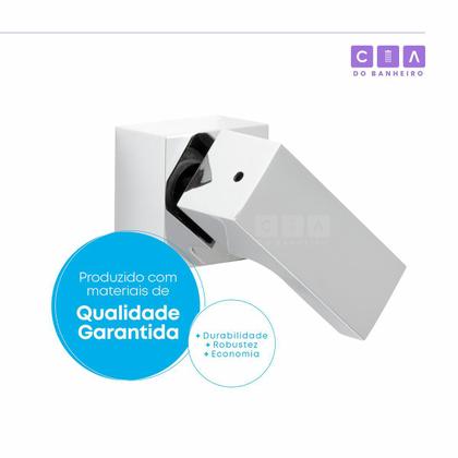Imagem de Chuveiro Ducha Quadrada Cromada Acabamento Registro Alavanca