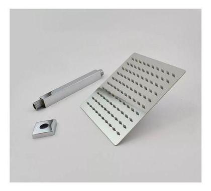 Imagem de Chuveiro Ducha Slim Quadrado Metal 30x30cm Com Braço De Teto