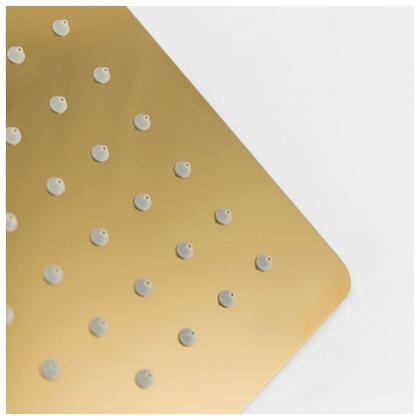 Imagem de Chuveiro Ducha Teto Inox Dourado Slim 20x20 Luxo Quadrado Suporte Piscina Area Externa Banho Banheiro