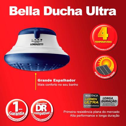 Imagem de Chuveiro Elétrico Bella Ducha Lorenzetti 4t 127v 5500w Azul