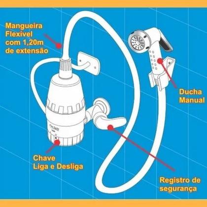 Imagem de Chuveiro elétrico de parede Fame Flex branco 4000W 220V