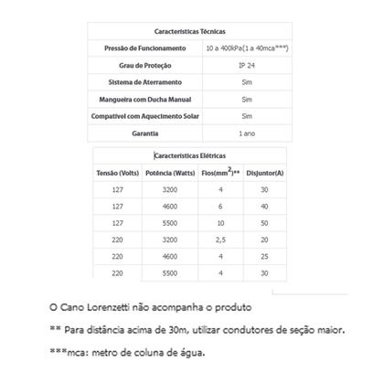 Imagem de Chuveiro elétrico ducha elétrica Lorenzetti Maxi Ducha 110V ou 220V