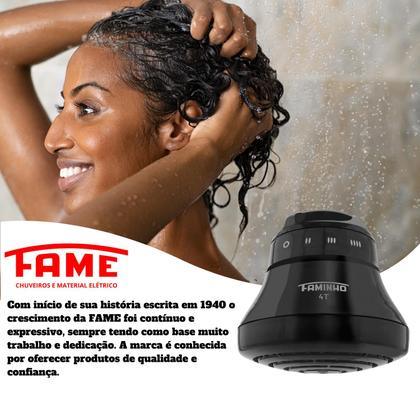 Imagem de Chuveiro Elétrico Ducha Faminho 4 temperaturas Completo Fame