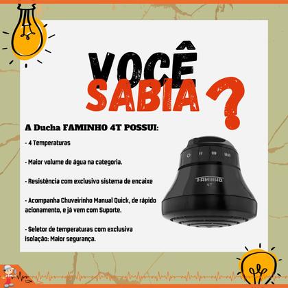 Imagem de Chuveiro Elétrico Ducha Faminho 4 temperaturas Completo Fame