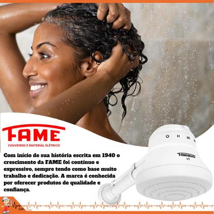 Imagem de Chuveiro Elétrico Ducha Faminho 4T Com Cano 30cm Fame + Resistencia