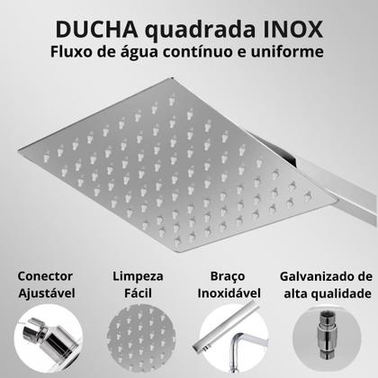 Imagem de Chuveiro Externo Em Inox Quadrado