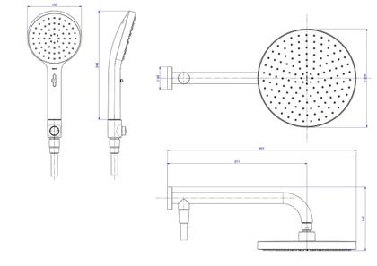Imagem de Chuveiro Flex Max 2085.bl.des.mt C/ Desviad Black Matte Deca