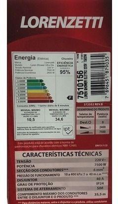 Imagem de Chuveiro Loren Shower Ultra Eletrônico Lorenzetti 127v/220v