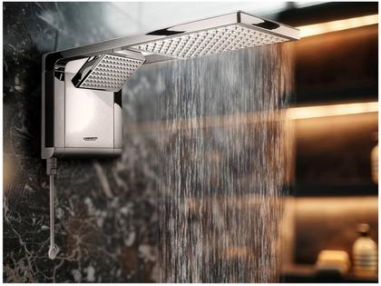 Imagem de Chuveiro Lorenzetti Acqua Duo Ultra Preto Cromado 220V 7800W