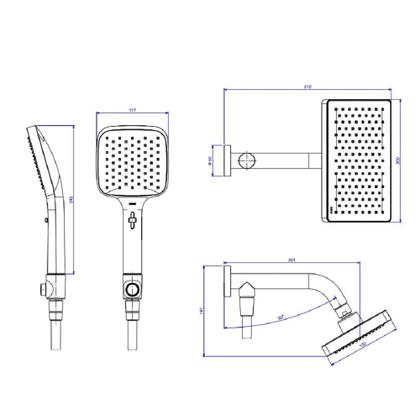 Imagem de Chuveiro Parede Com Desviador Deca Flex Cromado 2084.c.des