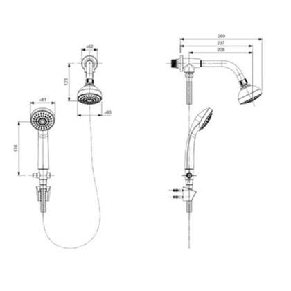 Imagem de Chuveiro Redondo Com Ducha Smart Cromado Celite