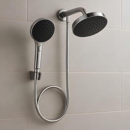 Imagem de Chuveiro Redondo De Parede Com Desviador Cromado Flex Deca