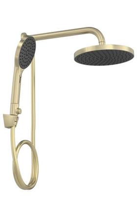 Imagem de Chuveiro Redondo De Parede Com Desviador Deca Flex Max Summer Gold 2085.SM.DES.MT