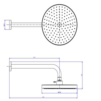 Imagem de Chuveiro Redondo De Parede Flex Max Summer Gold Deca