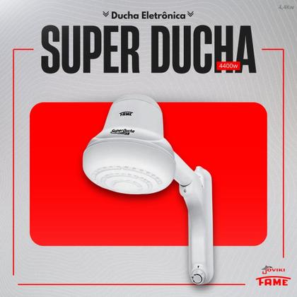 Imagem de Chuveiro Super Ducha Eletrônica Com Res. Blindada 4400w Cor Branco Potência 4400W Fame