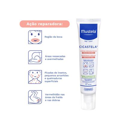 Imagem de Cicastela Creme Reparador Bebê Infantil 40ml  Mustela