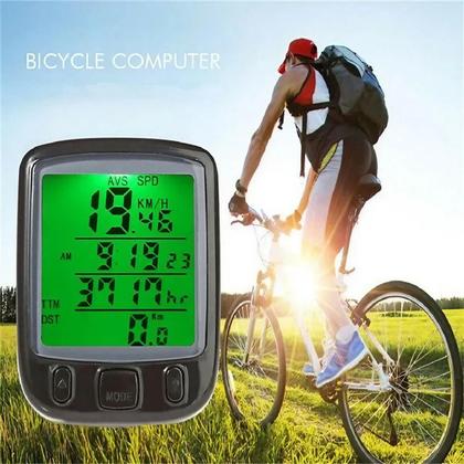 Imagem de Ciclo Computador Bike Velocímetro Sensor Com Fio Luz Noturna