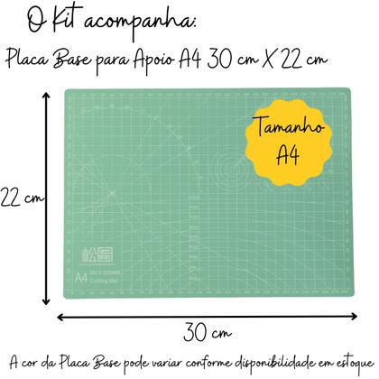 Imagem de Cilindro + Base + 2 x Placas Textura A4 Losango Poá Bolinha