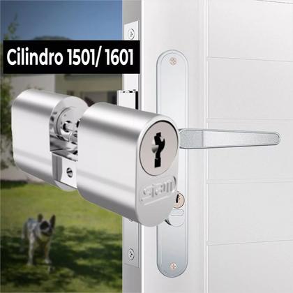 Imagem de Cilindro Cromado C/ 2 Chaves + Parafuso Original 1501 Kit 2