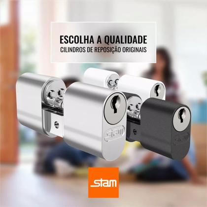 Imagem de Cilindro Cromado C/ 2 Chaves + Parafuso Original 1501 Kit 2