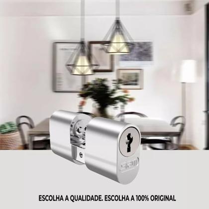 Imagem de Cilindro Cromado C/ 2 Chaves + Parafuso Original 1501 Kit 2