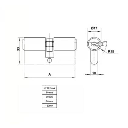 Imagem de Cilindro Fechadura Arouca Multiponto 3060 Europerfil 06 Cm