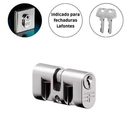 Imagem de Cilindro Miolo Oval Monobloco Fechadura Lafonte 60Mm 3F