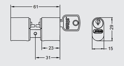 Imagem de Cilindro Miolo Para Fechadura Stam 803 Pino