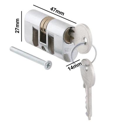 Imagem de Cilindro Miolo Tambor Para Fechadura Aliança Original Cromado