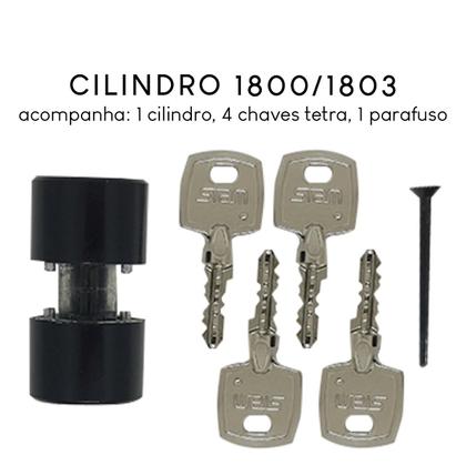 Imagem de Cilindro Miolo Tambor Tetra Stam 1800/1803 Preto 4 chaves