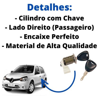 Imagem de Cilindro Porta Direita Clio 2 Após 99 Todos 2 E 4 Portas