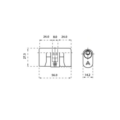 Imagem de Cilindro Tambor Aliança C-700 Preto Fosco com Rosca 56mm