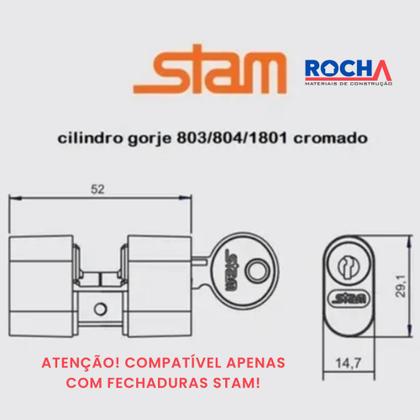 Imagem de Cilindro Tambor Gorge para Fechadura Original Cromado