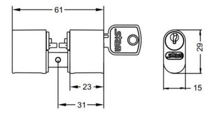 Imagem de - Cilindro Tambor Miolo Para Fechadura Stam Original 