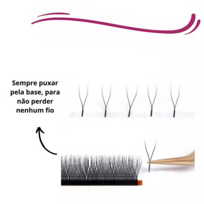 Imagem de Cílios Dece Mars Y D 0,07 12mm Extensão Alongamento