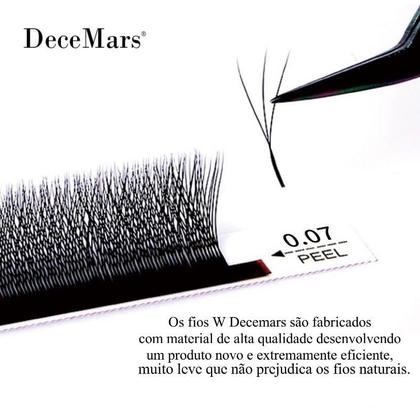 Imagem de Cilios Decemars Fio 3d W Volume Egipcio Extensao De Cilios