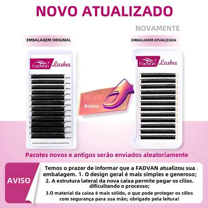 Imagem de Cílios Fio a Fio 4D Pretos - Volume Natural e Macio - Fadvan