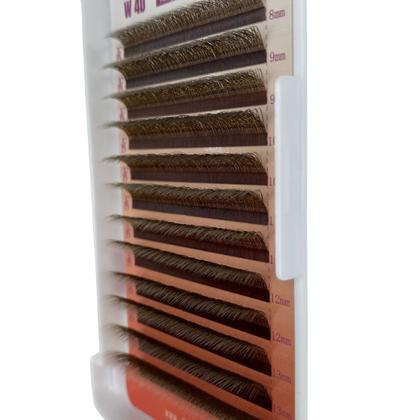 Imagem de Cílios Fios Fadvan 4D W Volume Egípcio Marrom + 1 Par de Pads Grátis