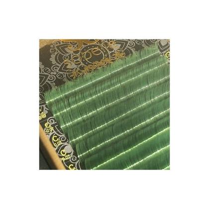 Imagem de Cílios Para Extensão Fio a Fio Volume Russo 0.7 D Mix 11 até 14 Sobelle Cor Verde