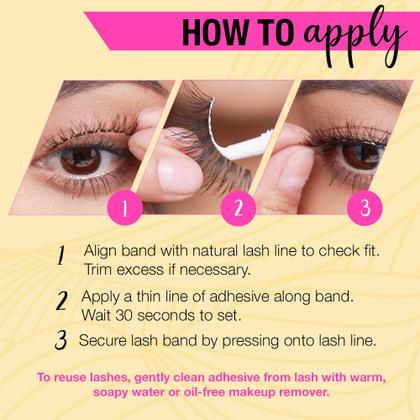 Imagem de Cílios postiços ANDREA Curl 90, pacote com 4