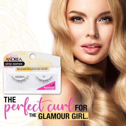 Imagem de Cílios postiços ANDREA Curl 90, pacote com 4