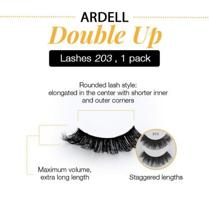 Imagem de Cílios postiços Ardell Double Up 203, 4 pares, pacote com 4