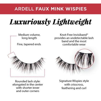 Imagem de Cílios postiços Ardell Faux Mink Wispies, embalagem múltipla de 4 pares
