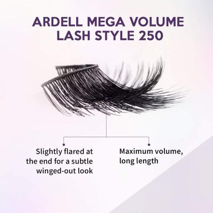 Imagem de Cílios postiços Ardell Mega Volume Lash 250 com Curl Tech 4 pares